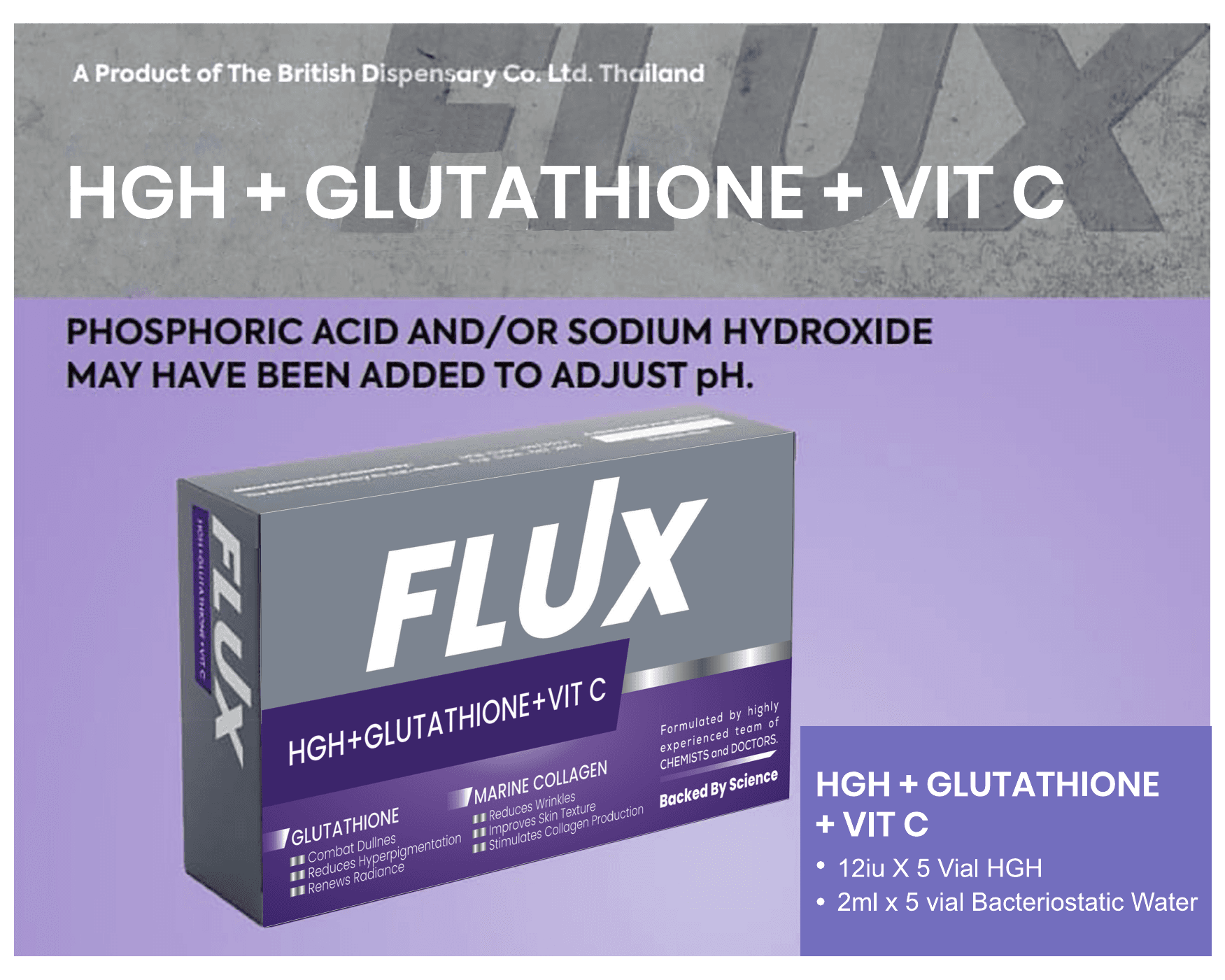 HGH + GLUTATHIONE + VIT C